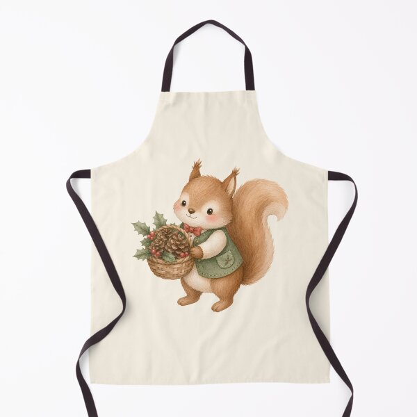 Item preview, Cute Christmas Squirrel with Pinecones | Kawaii Winter Woodland Watercolor designed and sold by looplandger.