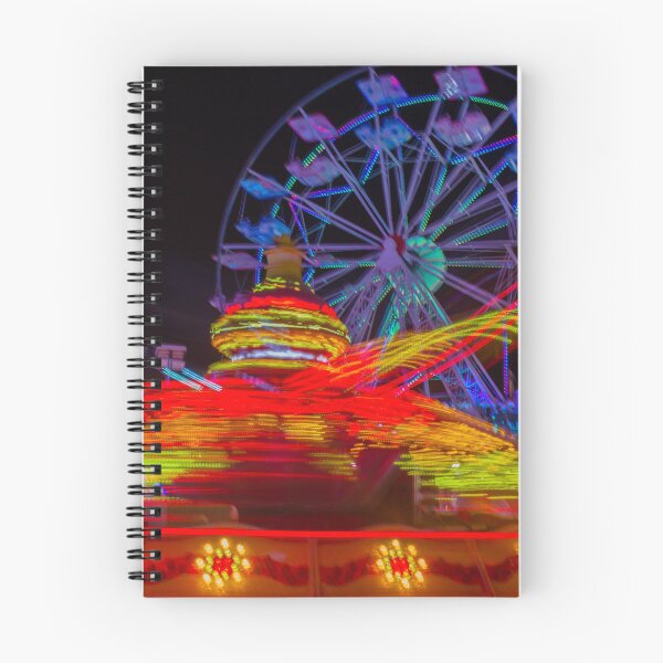 Item preview, Vibrant Carnival Lights and Ferris Wheel Motion at Night Amusement Park designed and sold by Nmallia.
