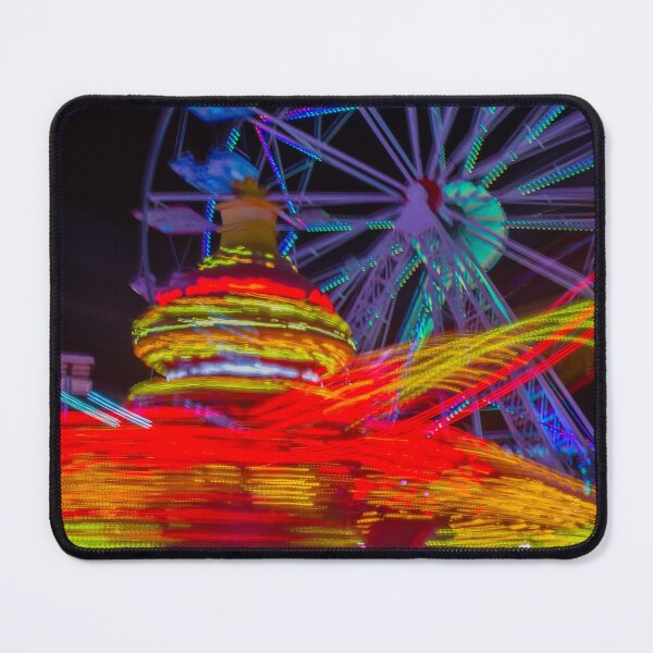 Item preview, Vibrant Carnival Lights and Ferris Wheel Motion at Night Amusement Park designed and sold by Nmallia.