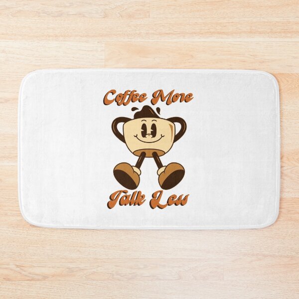 Item preview, National Coffee Day - Coffee More Talk Less Retro Cartoon Mascot designed and sold by drchzak.