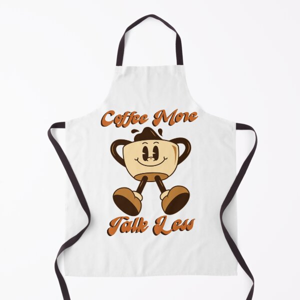 Item preview, National Coffee Day - Coffee More Talk Less Retro Cartoon Mascot designed and sold by drchzak.