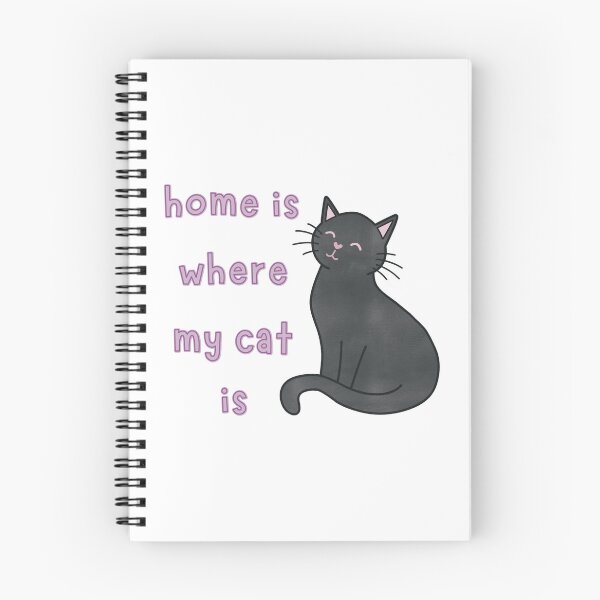 Item preview, Black Cat Home Is Where My Cat Is Cute Funny designed and sold by winterpumpkin.