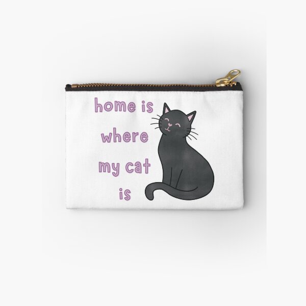 Item preview, Black Cat Home Is Where My Cat Is Cute Funny designed and sold by winterpumpkin.