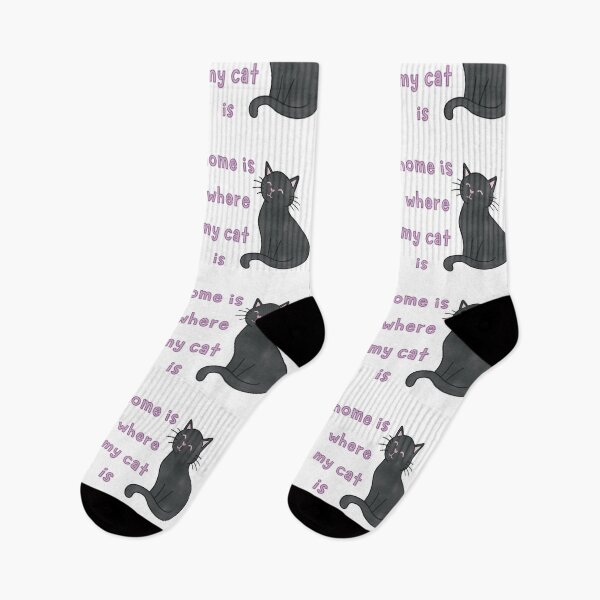 Item preview, Black Cat Home Is Where My Cat Is Cute Funny designed and sold by winterpumpkin.