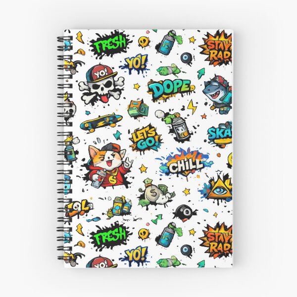 Item preview, Urban Skate, Hip Hop & Cartoon Doodle Pattern designed and sold by RedPixelPlus.