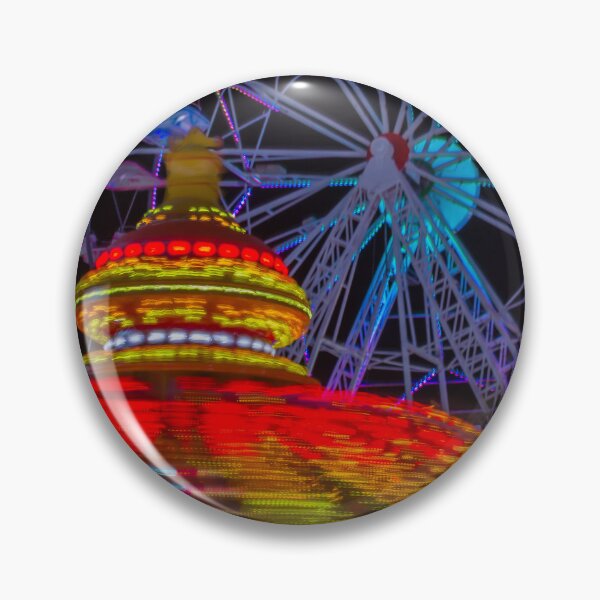 Item preview, Vibrant Carnival Lights and Ferris Wheel Motion at Night Amusement Park designed and sold by Nmallia.