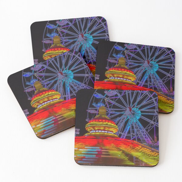 Item preview, Vibrant Carnival Lights and Ferris Wheel Motion at Night Amusement Park designed and sold by Nmallia.