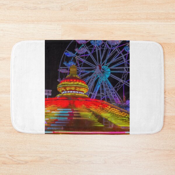 Item preview, Vibrant Carnival Lights and Ferris Wheel Motion at Night Amusement Park designed and sold by Nmallia.