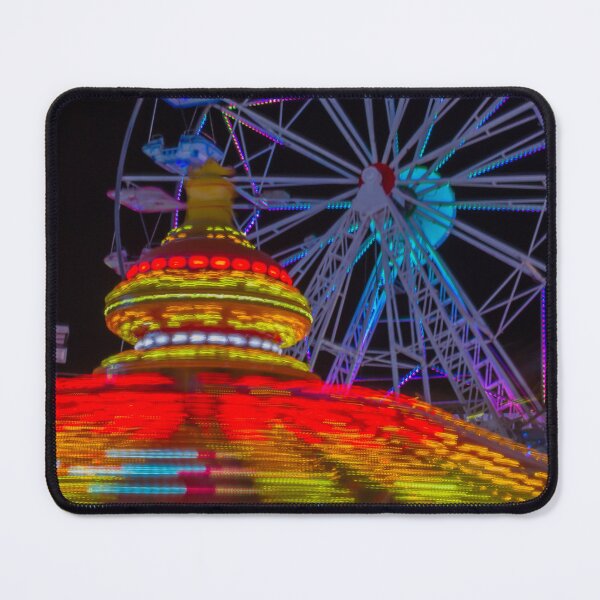 Item preview, Vibrant Carnival Lights and Ferris Wheel Motion at Night Amusement Park designed and sold by Nmallia.