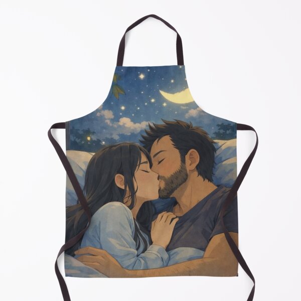 Item preview, Cozy Anime Couple Kissing Under Starry Night designed and sold by Pink Chaos Club.