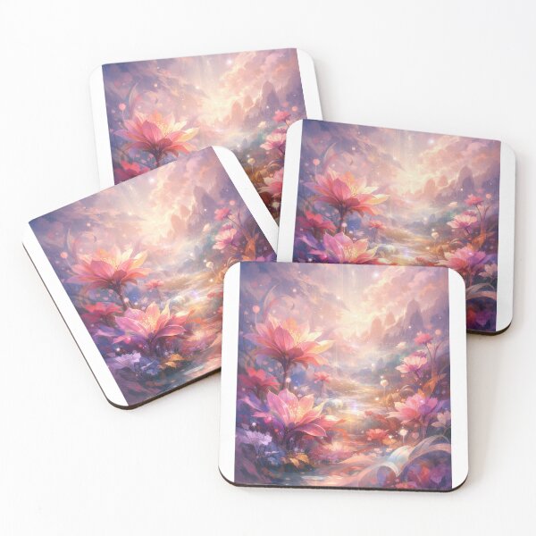 Item preview, Dreamlike Abstract Floral Landscape – Ethereal Bloom Art Print designed and sold by EdgeSphere.