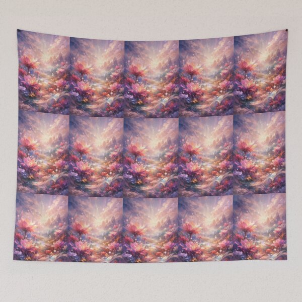 Item preview, Dreamlike Abstract Floral Landscape – Ethereal Bloom Art Print designed and sold by EdgeSphere.