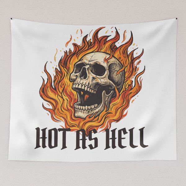 Item preview, Screaming Skull in Flames designed and sold by BHP Studio.