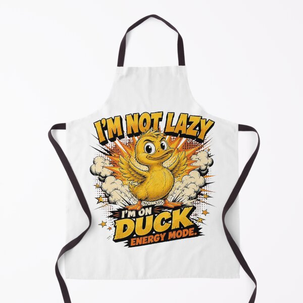 Item preview, I'M NOT LAZY I'M ON DUCK ENERGY MODE Funny Yellow Duck Vintage Retro T-Shirt designed and sold by Cavalier-org.