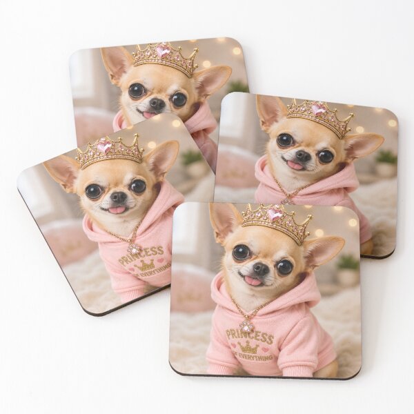 Item preview, rincess Chihuahua in Pink Hoodie designed and sold by BagFactoryUK.