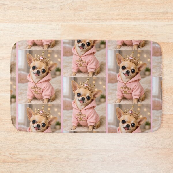 Item preview, rincess Chihuahua in Pink Hoodie designed and sold by BagFactoryUK.