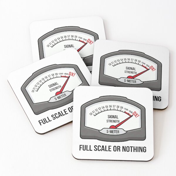 Item preview, Full Scale Or Nothing – Funny Ham Radio Gift S-Meter Signal Strength Quote designed and sold by Sekla-Studio.