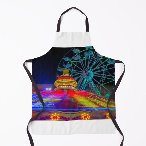 Item preview, Vibrant Carnival Lights and Ferris Wheel Motion at Night Amusement Park designed and sold by Nmallia.