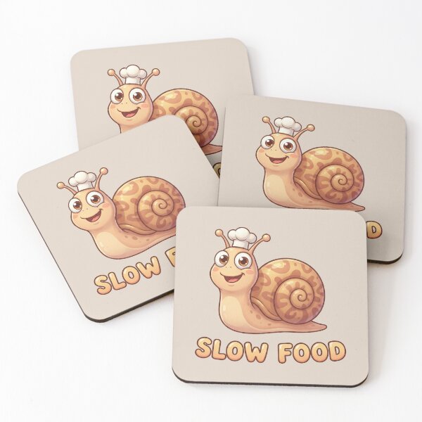 Item preview, Slow Food Funny Snail Illustration – Fast Food Parody Humor Design 2 designed and sold by WordPlayStudio.
