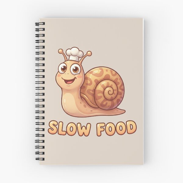 Item preview, Slow Food Funny Snail Illustration – Fast Food Parody Humor Design 2 designed and sold by WordPlayStudio.