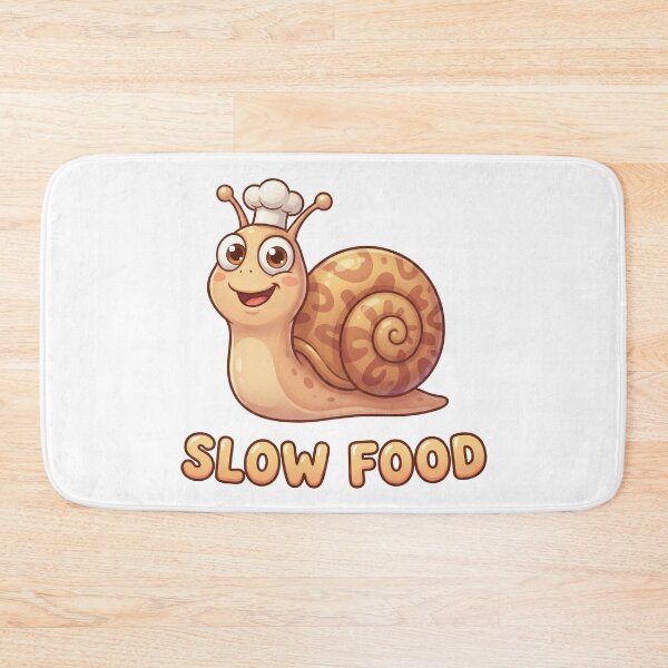 Item preview, Slow Food Funny Snail Illustration – Fast Food Parody Humor Design 2 designed and sold by WordPlayStudio.