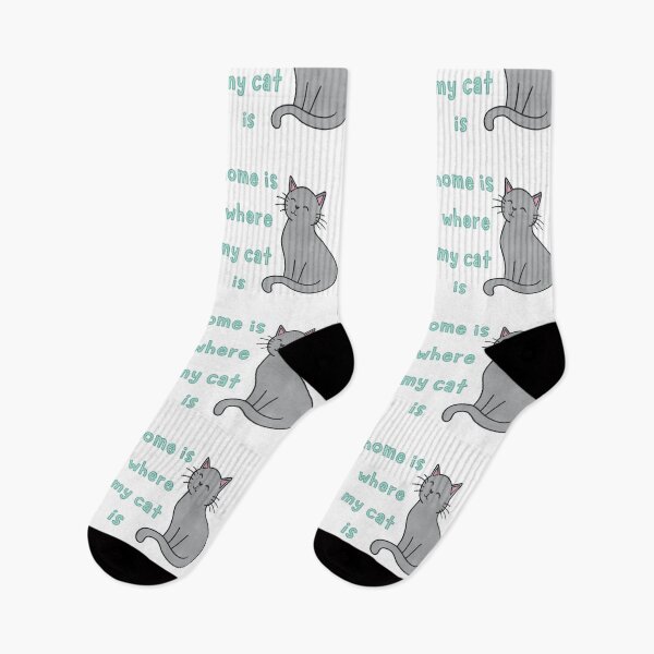 Item preview, Grey Cat Home Is Where My Cat Is Cute Funny designed and sold by winterpumpkin.