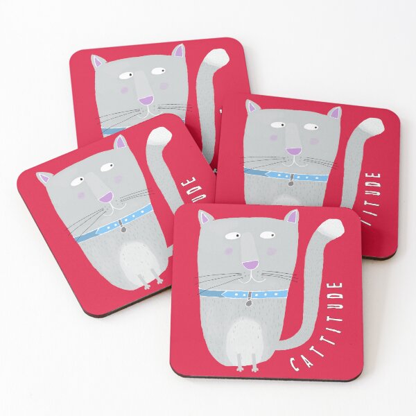Item preview, Lindo gato gris caprichoso con actitud gatuna de la artista Carla Daly designed and sold by Carla Daly.