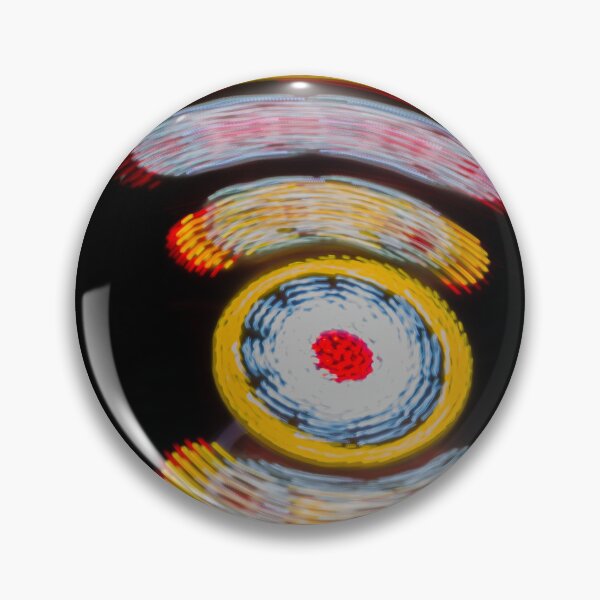 Item preview, Carnival Lights Long Exposure Photograph of Spinning Amusement Ride Motion and Colorful Abstract Patterns designed and sold by Nmallia.