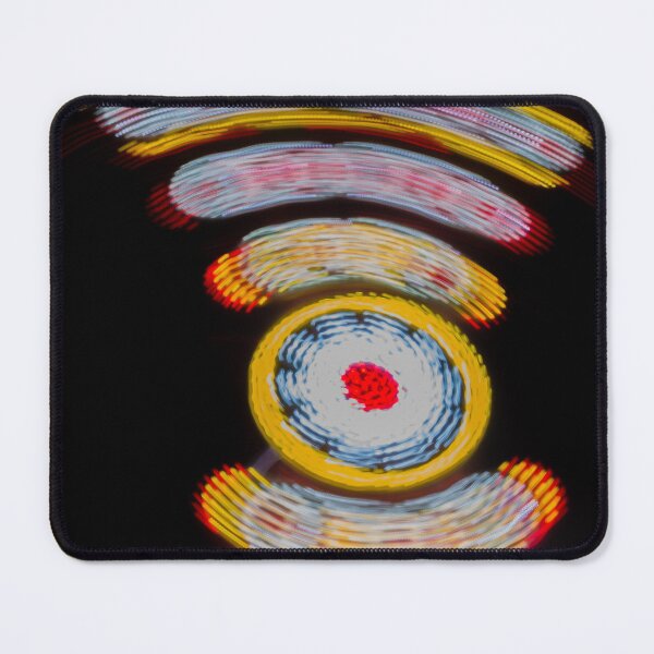 Item preview, Carnival Lights Long Exposure Photograph of Spinning Amusement Ride Motion and Colorful Abstract Patterns designed and sold by Nmallia.