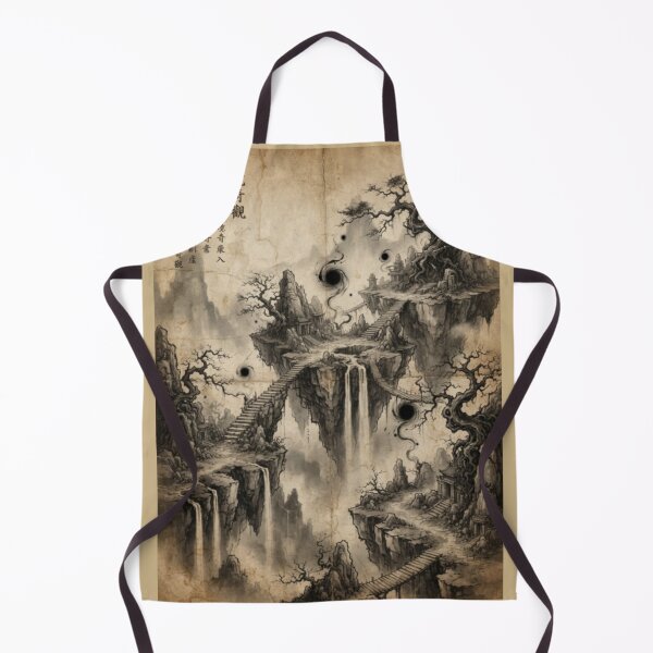 Item preview, Floating Magical Islands Sumi-e Ink Wash designed and sold by DuckOddity.