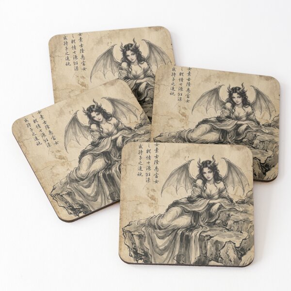 Item preview, The Succubus's Allure Sumi-e Ink Wash designed and sold by DuckOddity.