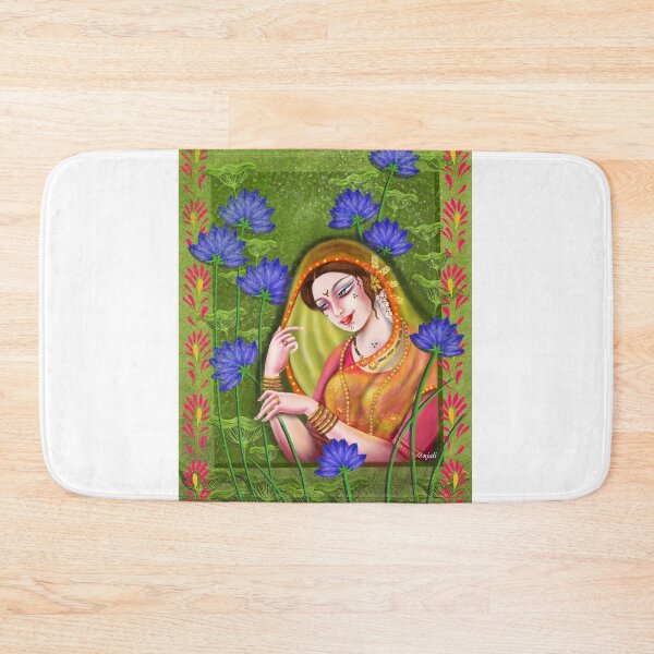 Item preview, Lady with blue lilies designed and sold by anjaliswami.