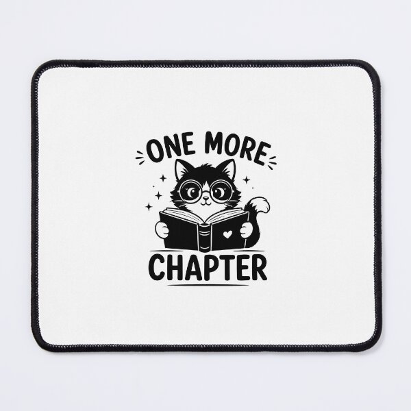 Item preview, One More Chapter - Book-Loving, Glasses-Wearing Cat designed and sold by SociallyDeadClub.