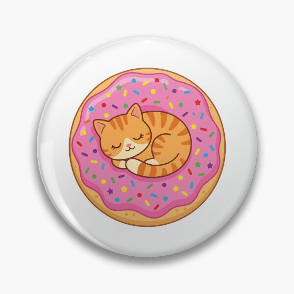 Item preview, Orange Tabby Cat Sleeping Pink Frosted Donut designed and sold by ArcApparel2020.