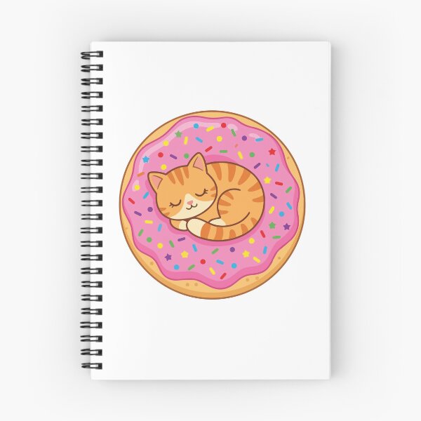 Item preview, Orange Tabby Cat Sleeping Pink Frosted Donut designed and sold by ArcApparel2020.