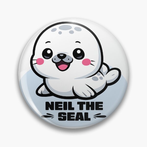 Item preview, Neil the Seal Cute Kawaii Sticker designed and sold by Colorsandpixels.