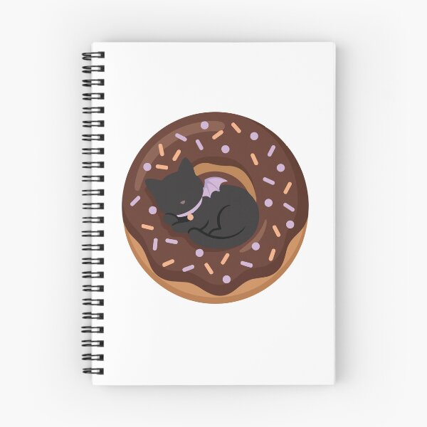 Item preview, Spooky Cute Black Cat Chocolate Glazed Donut designed and sold by ArcApparel2020.