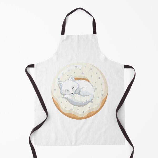Item preview, Sleepy Arctic Fox White Vanilla Frosted Donut designed and sold by ArcApparel2020.