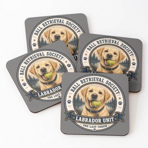 Item preview, Ball Retrieval Society - Labrador Unit - One Last Throw/ Funny Labrador Badge Logo  designed and sold by Halejo68.