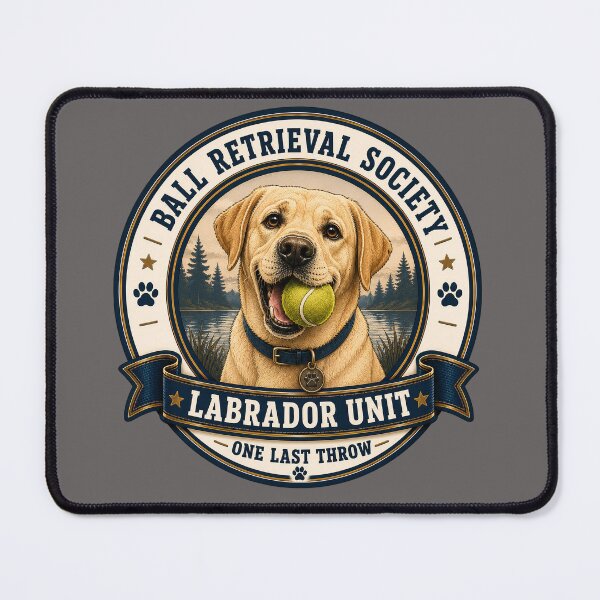 Item preview, Ball Retrieval Society - Labrador Unit - One Last Throw/ Funny Labrador Badge Logo designed and sold by Halejo68.