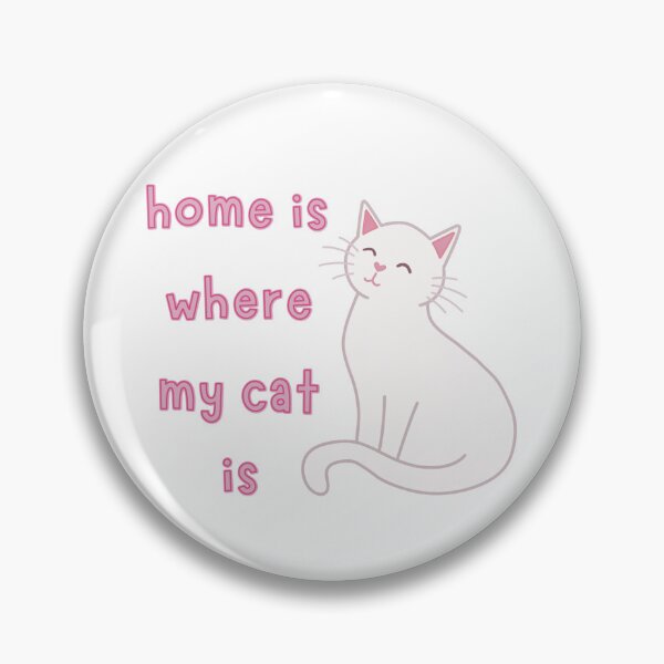 Item preview, White Cat Home Is Where My Cat Is Cute Funny designed and sold by winterpumpkin.