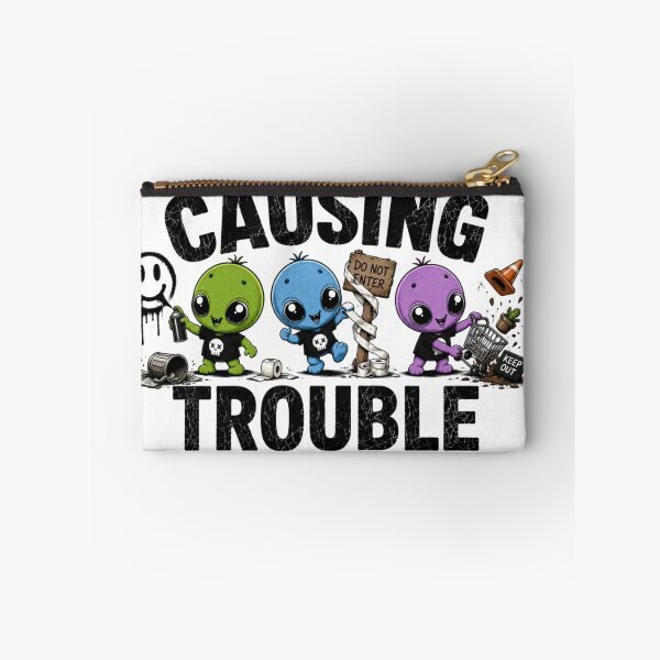 Item preview, Causing Trouble Funny Alien Shirt | Mischievous Cartoon Trio | Cute Chaos Graphic Tee designed and sold by Diesel outlaw .