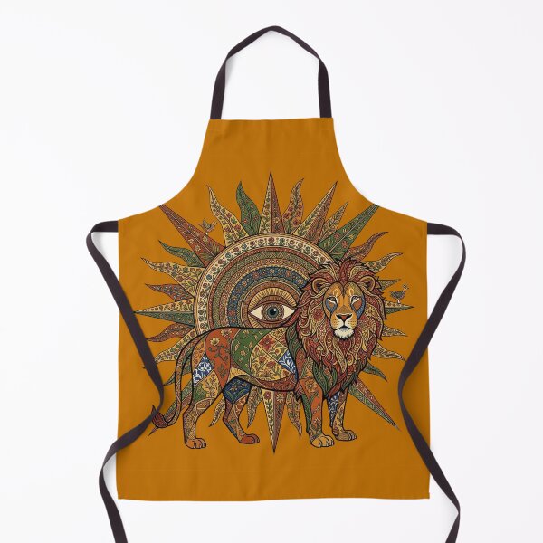 Item preview, The Lion That Outstared the Sun | Ornate All-Seeing Eye Mandala Art Print designed and sold by FreiherrPK.