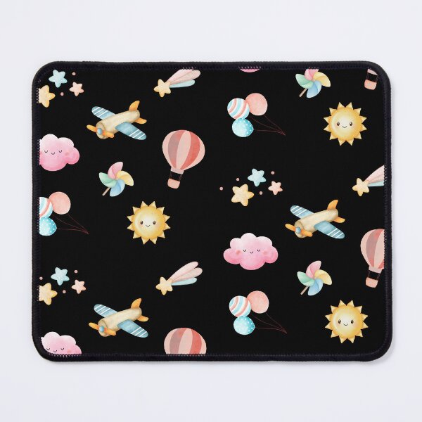 Item preview, Kawaii Watercolor Airplane Balloon Sky Nursery Art designed and sold by mug&more station.