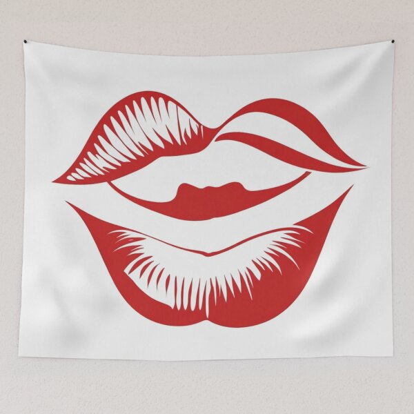 Item preview, Red Lips Sticker Style designed and sold by RAISC.
