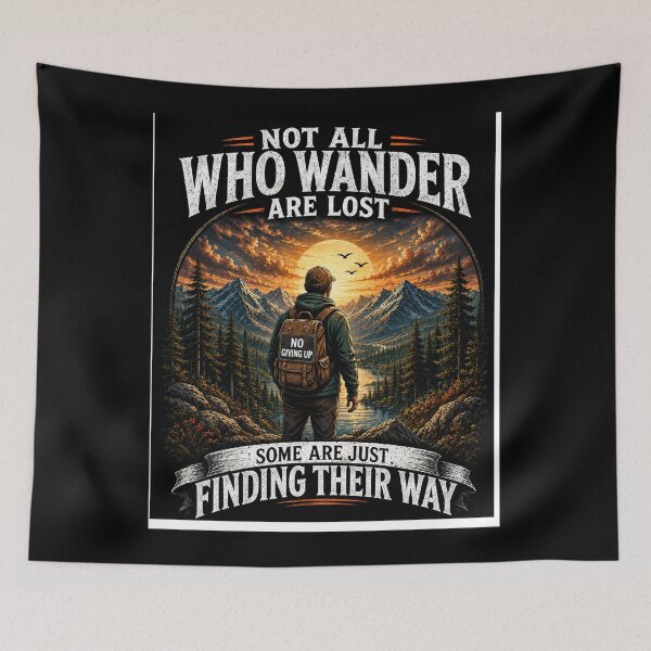 Item preview, Not All Who Wander Are Lost Some Are Just Finding Their Way Vintage Hiking Design designed and sold by Igrowlab254.