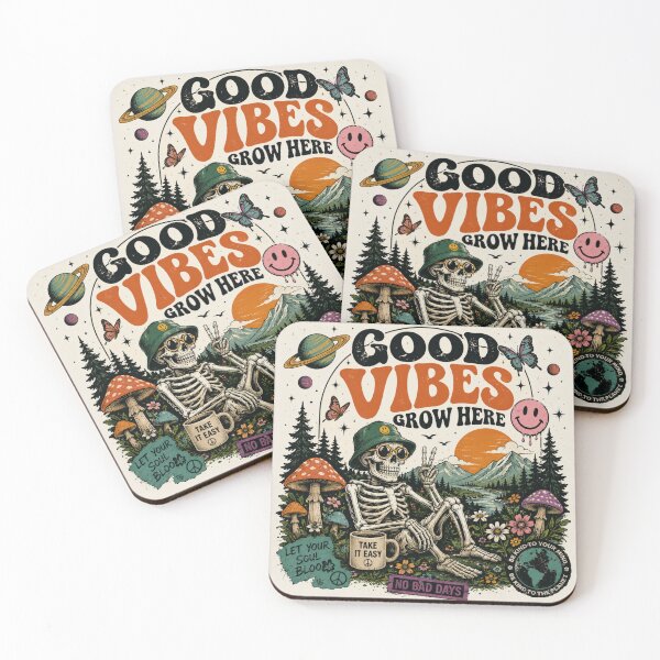 Item preview, Good Vibes Grow Here Retro Skeleton Vintage Nature Graphic designed and sold by irfanedysud.