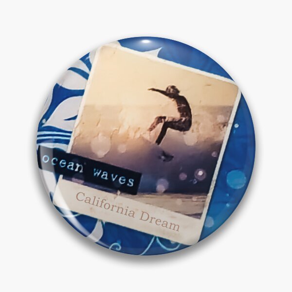 Item preview, Ocean Waves California Dream Retro Surf Polaroid Sign designed and sold by Tokraz-art.