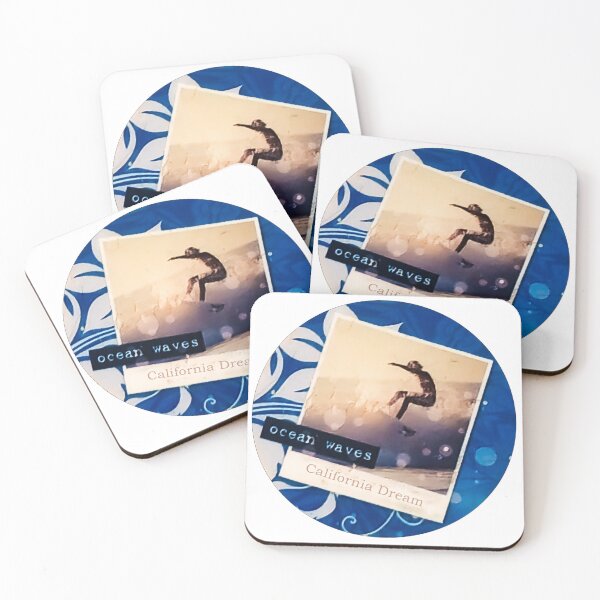 Item preview, Ocean Waves California Dream Retro Surf Polaroid Sign designed and sold by Tokraz-art.