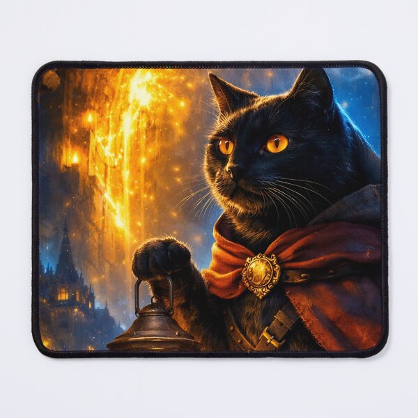 Item preview, Cosmic Cat Lantern – Mystic Nightwalker designed and sold by BroPagandaPanda.